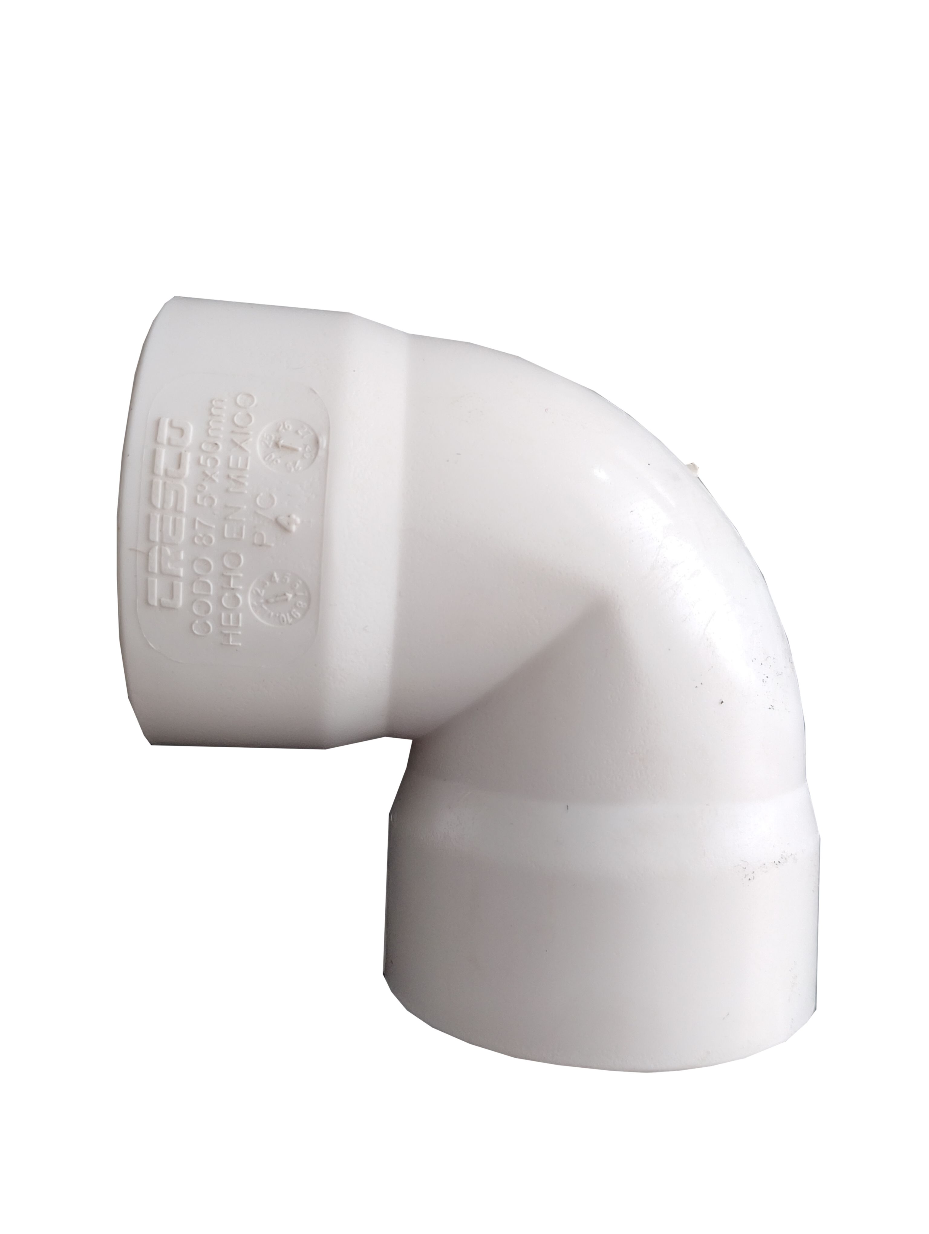 CODO DE PVC SANITARIO DE 2" X 90° MARCA CRESCO